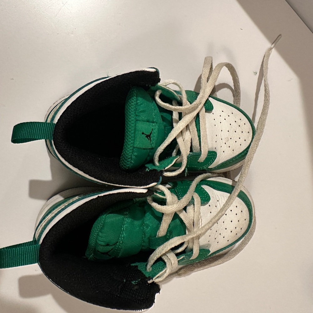 Nike Air Jordan 1 Toddler 9C (Green/White)